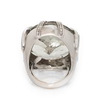 Sazingg, Prasiolite Quartz and Diamond Ring