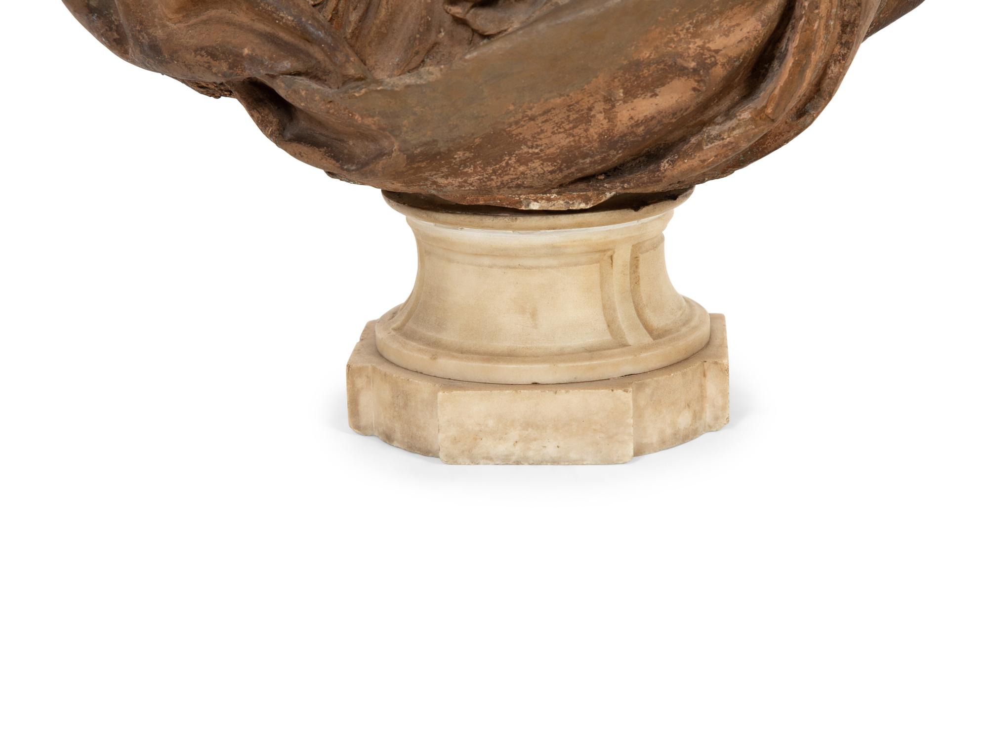 A French Terracotta Bust of a Gentleman