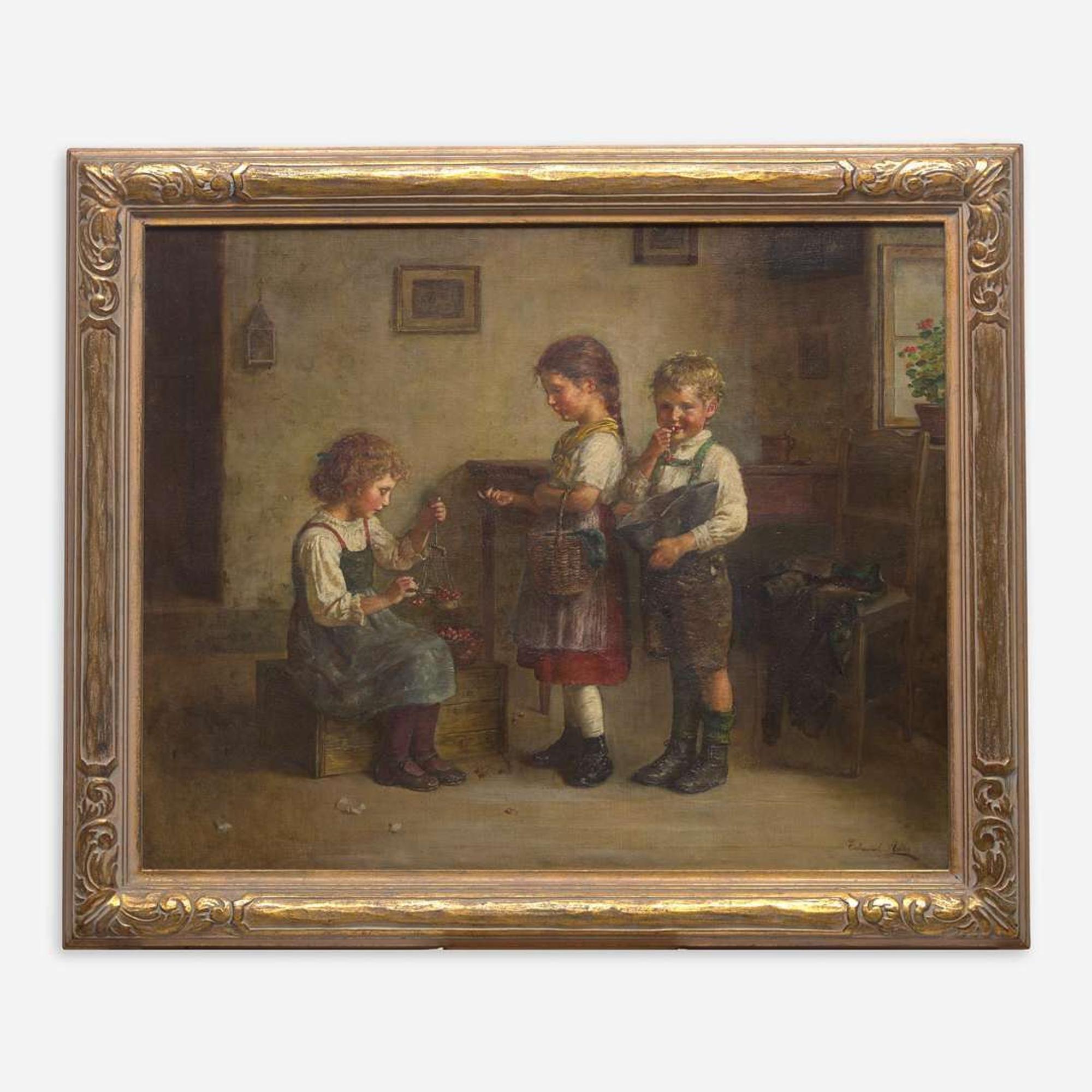Edmund Adler (Austrian, 1876-1965) How Many for a Penny?