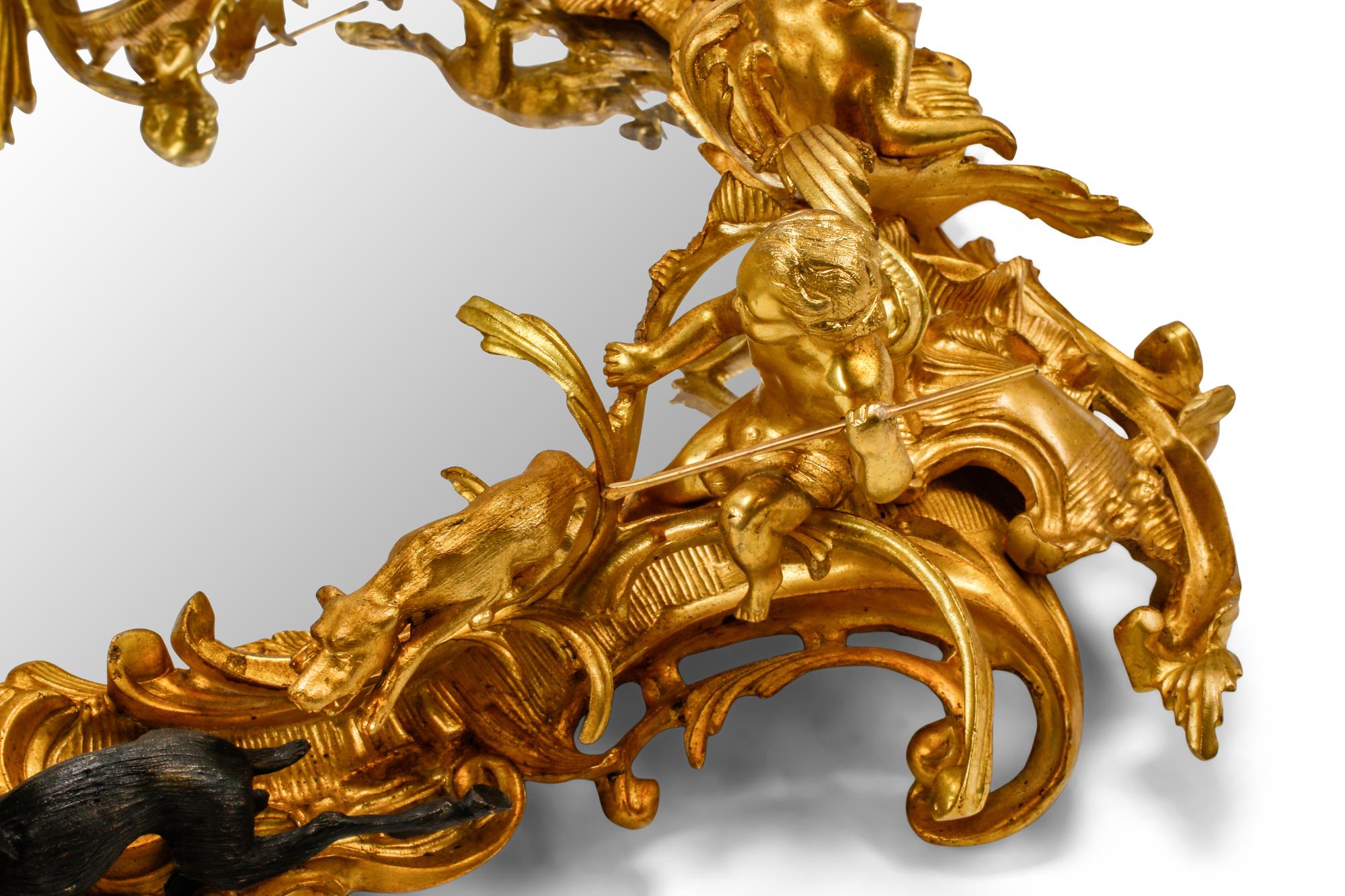 A Louis XV Style Gilt and Patinated Bronze Surtout de Table
