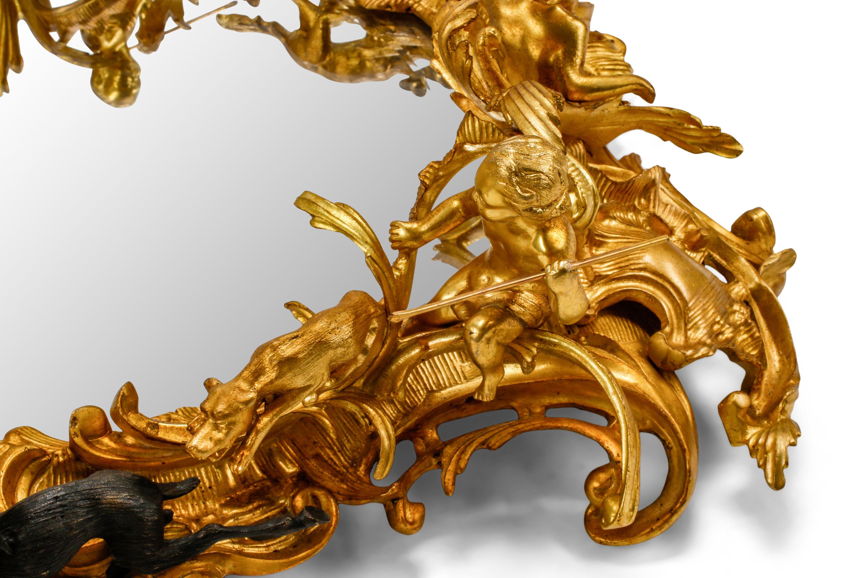 A Louis XV Style Gilt and Patinated Bronze Surtout de Table