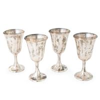 Four Gorham Silver Goblets