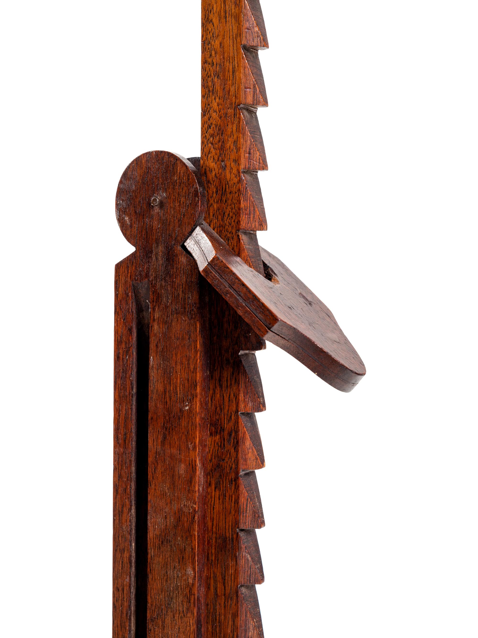 A Walnut Telescoping Floor Lamp
