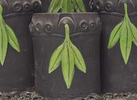 A Wedgwood Encaustic Decorated Black Basalt Four Tube Bamboo Form Vase, UK, circa 1800