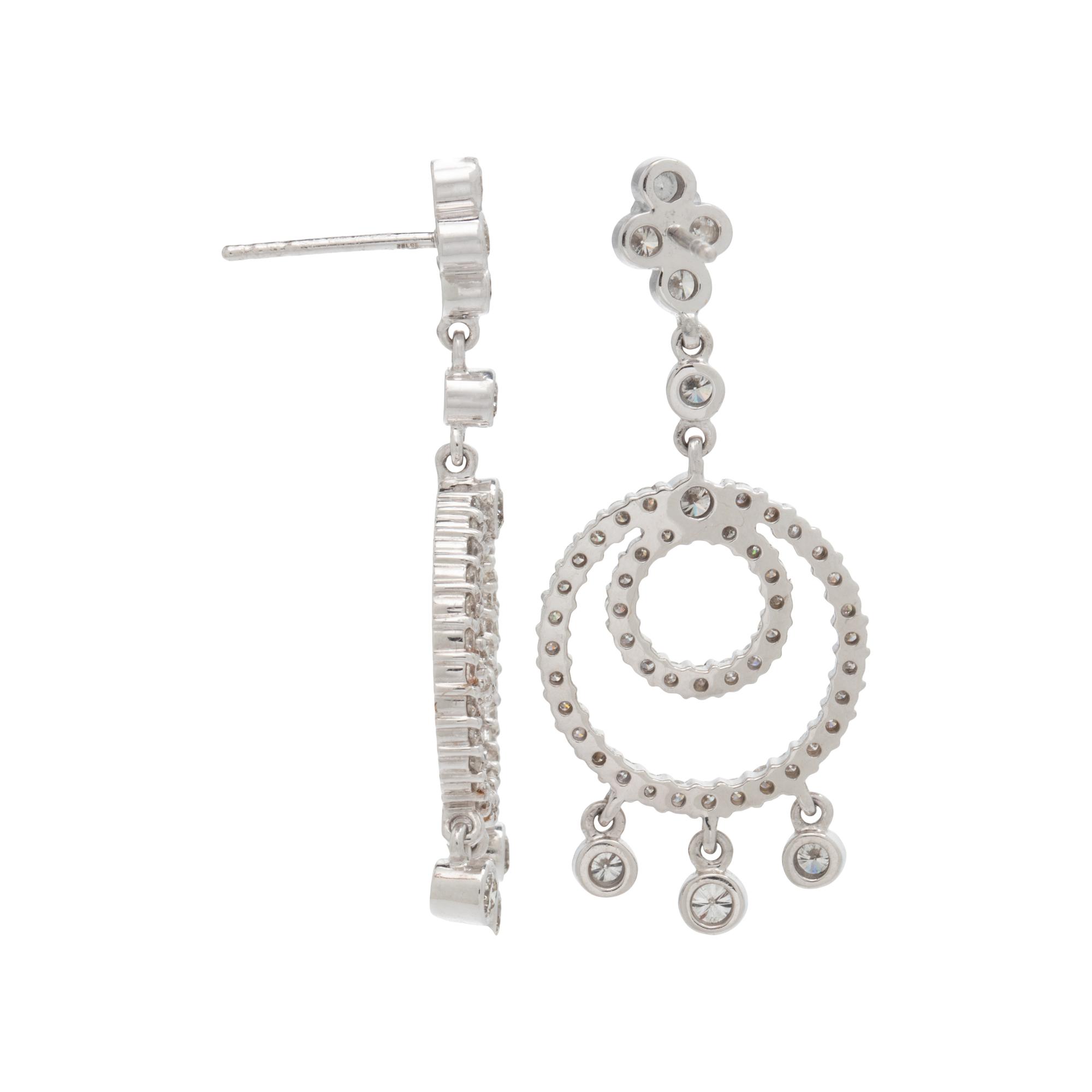 KWIAT, DIAMOND AND WHITE GOLD EARRINGS