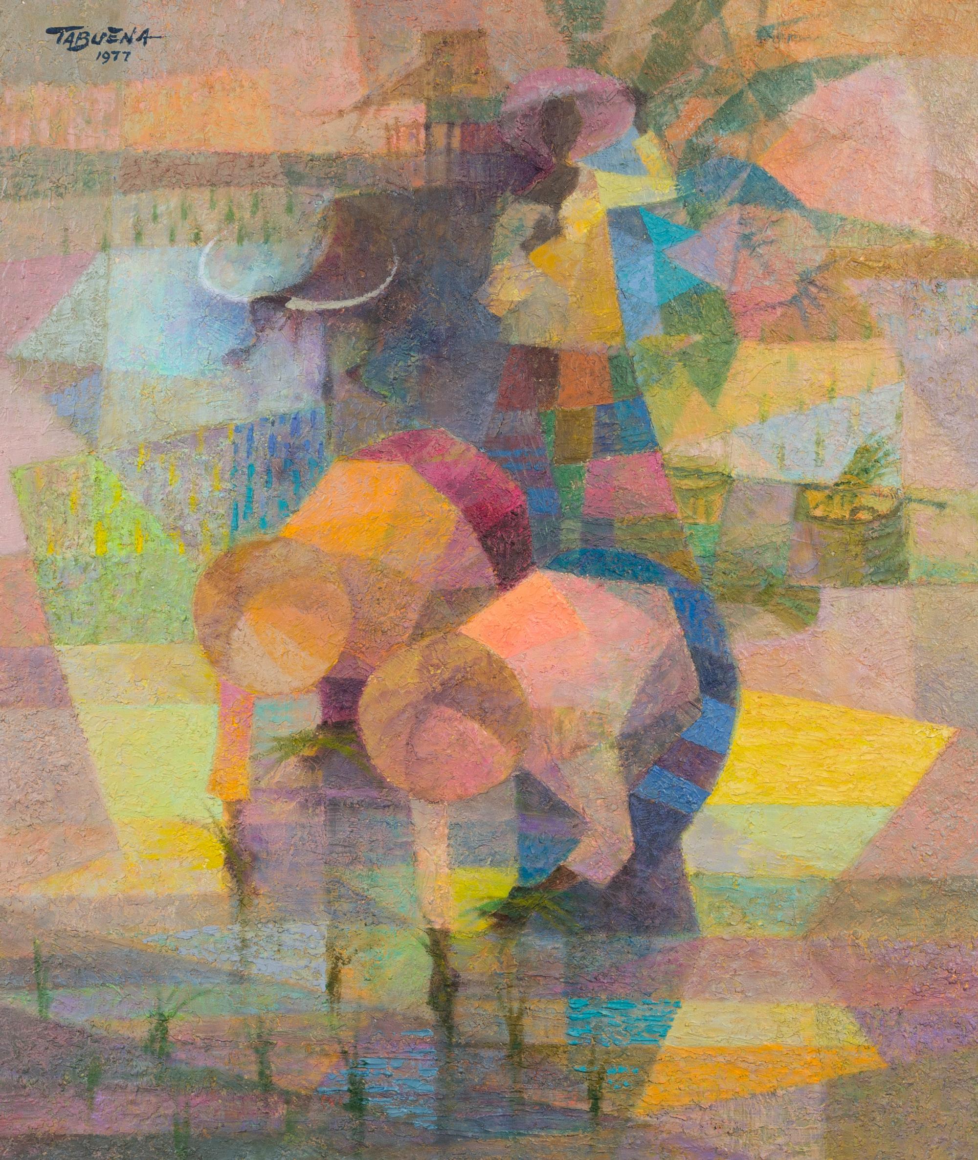 Romeo Tabuena, (Filipino, b. 1921), Rice Planters, 1977