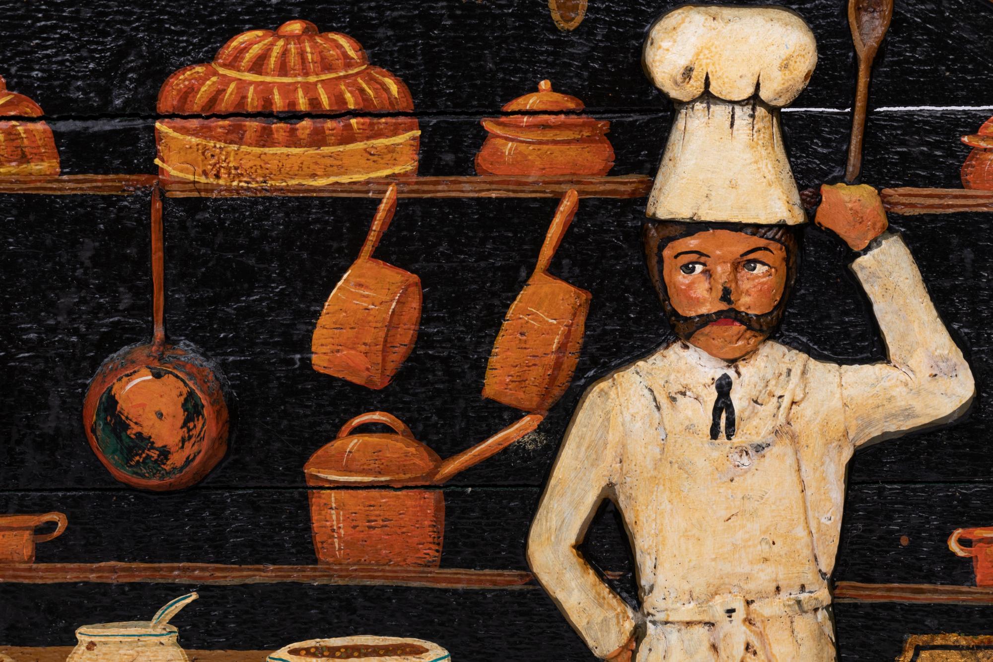 A Carved and Painted Trade Sign