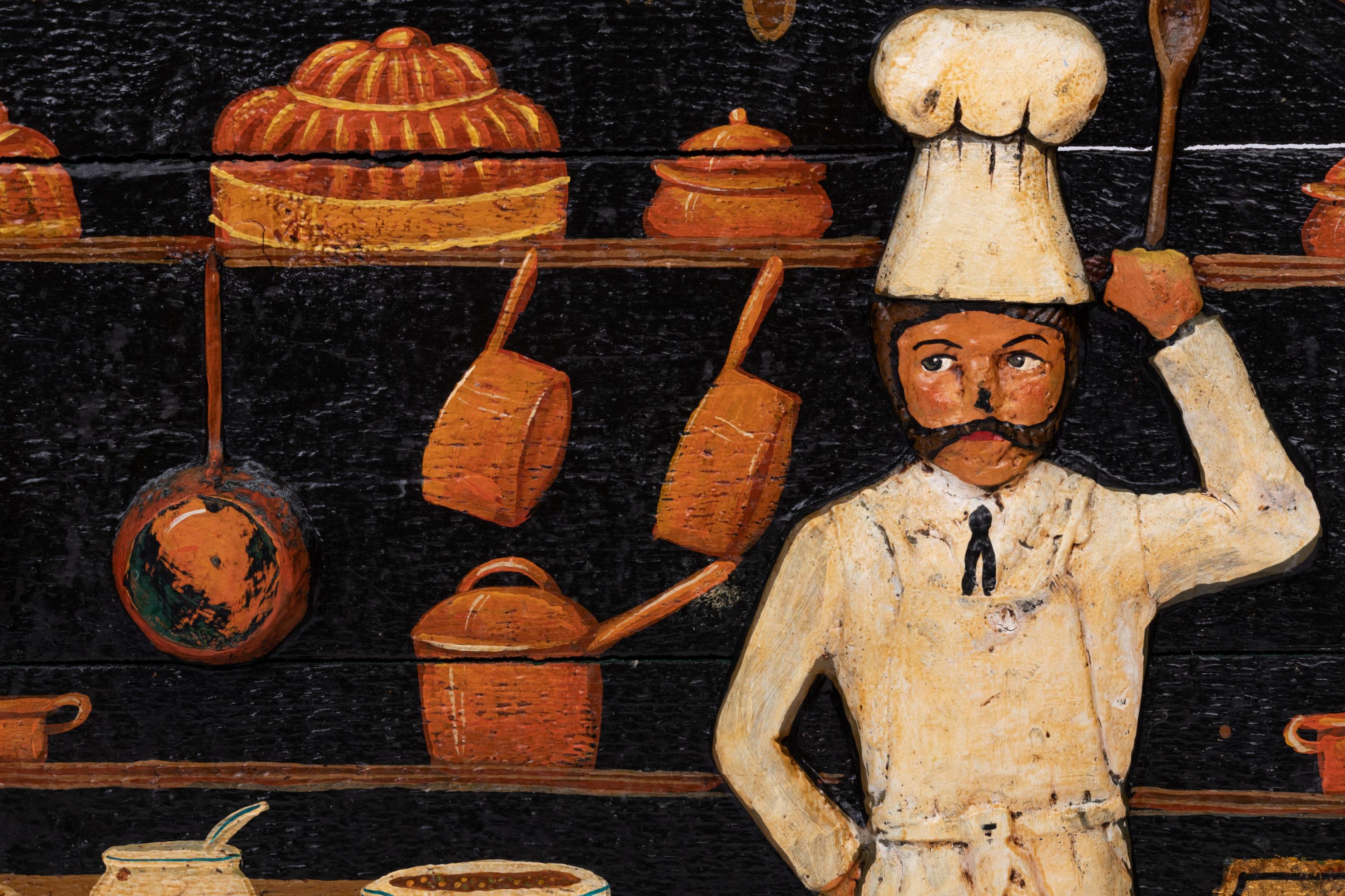 A Carved and Painted Trade Sign