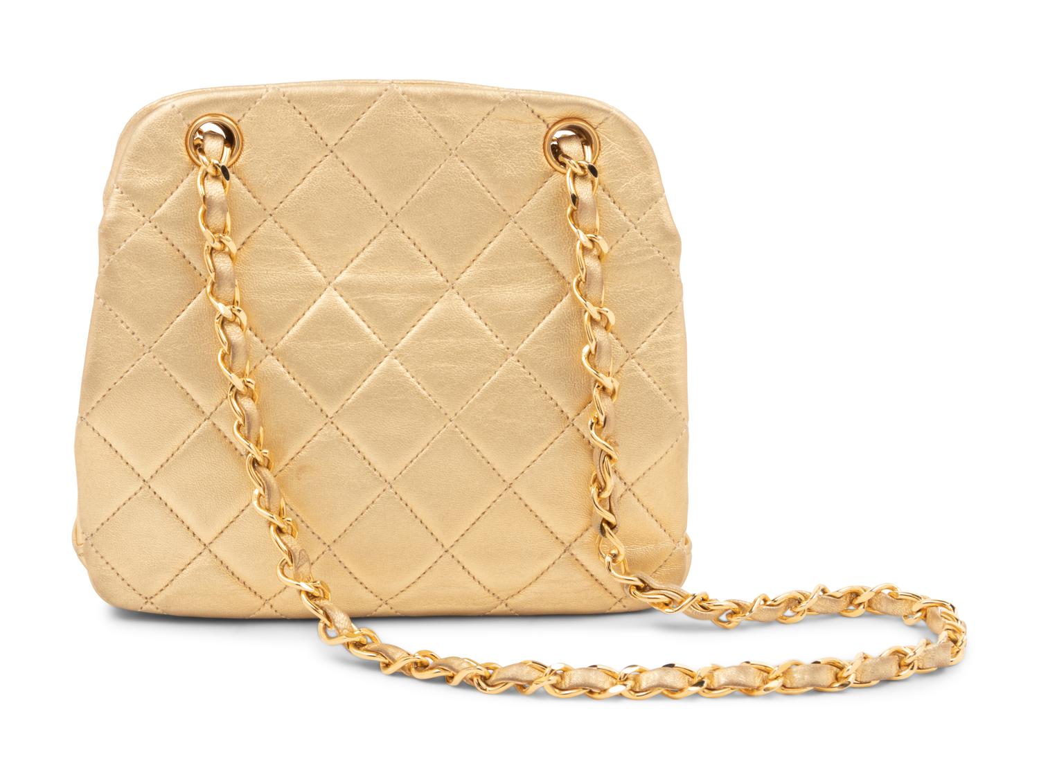 Chanel Quilted Metallic Leather Frame Bag, 1989-91