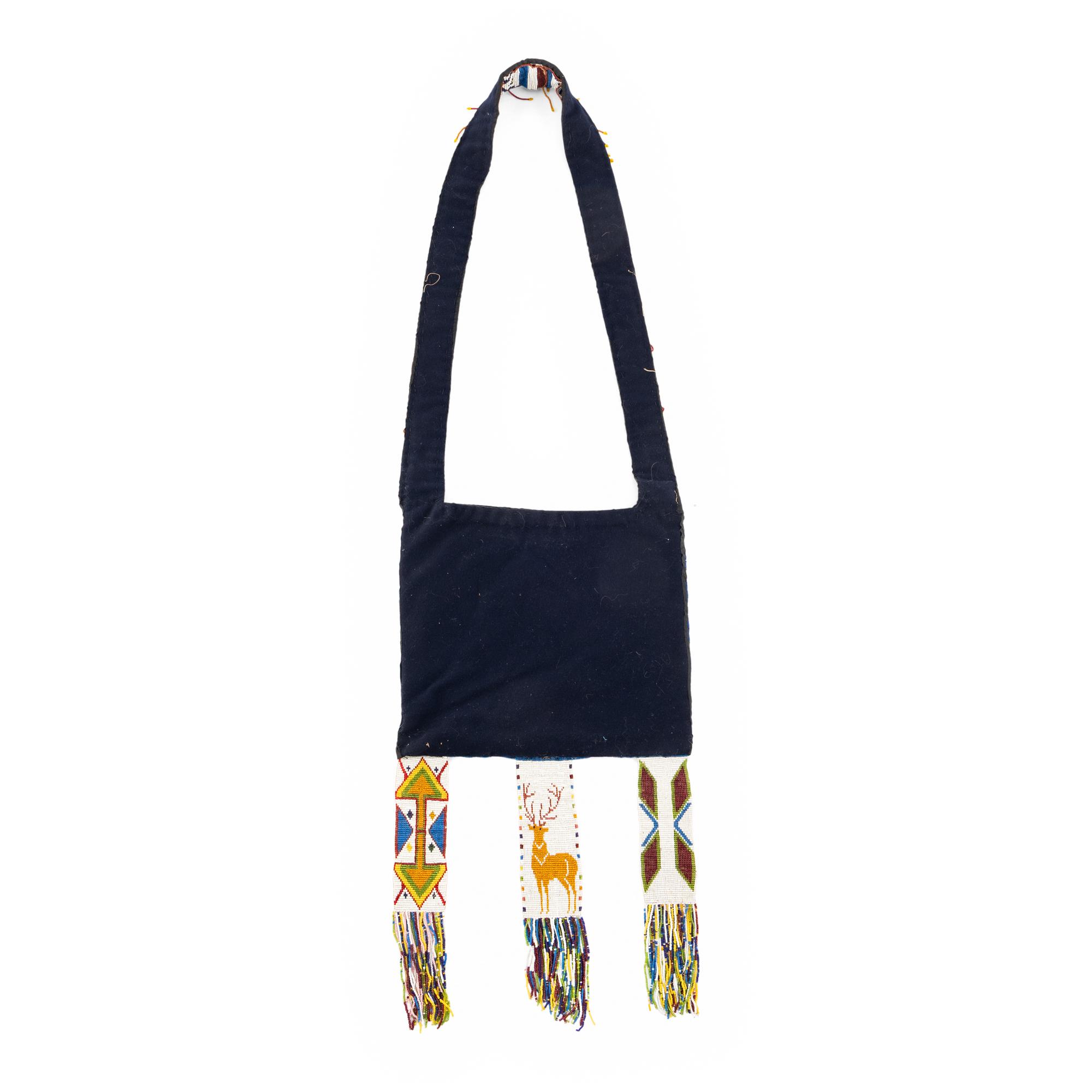Anishinaabe Loom-Beaded Pictorial Bandolier Bag