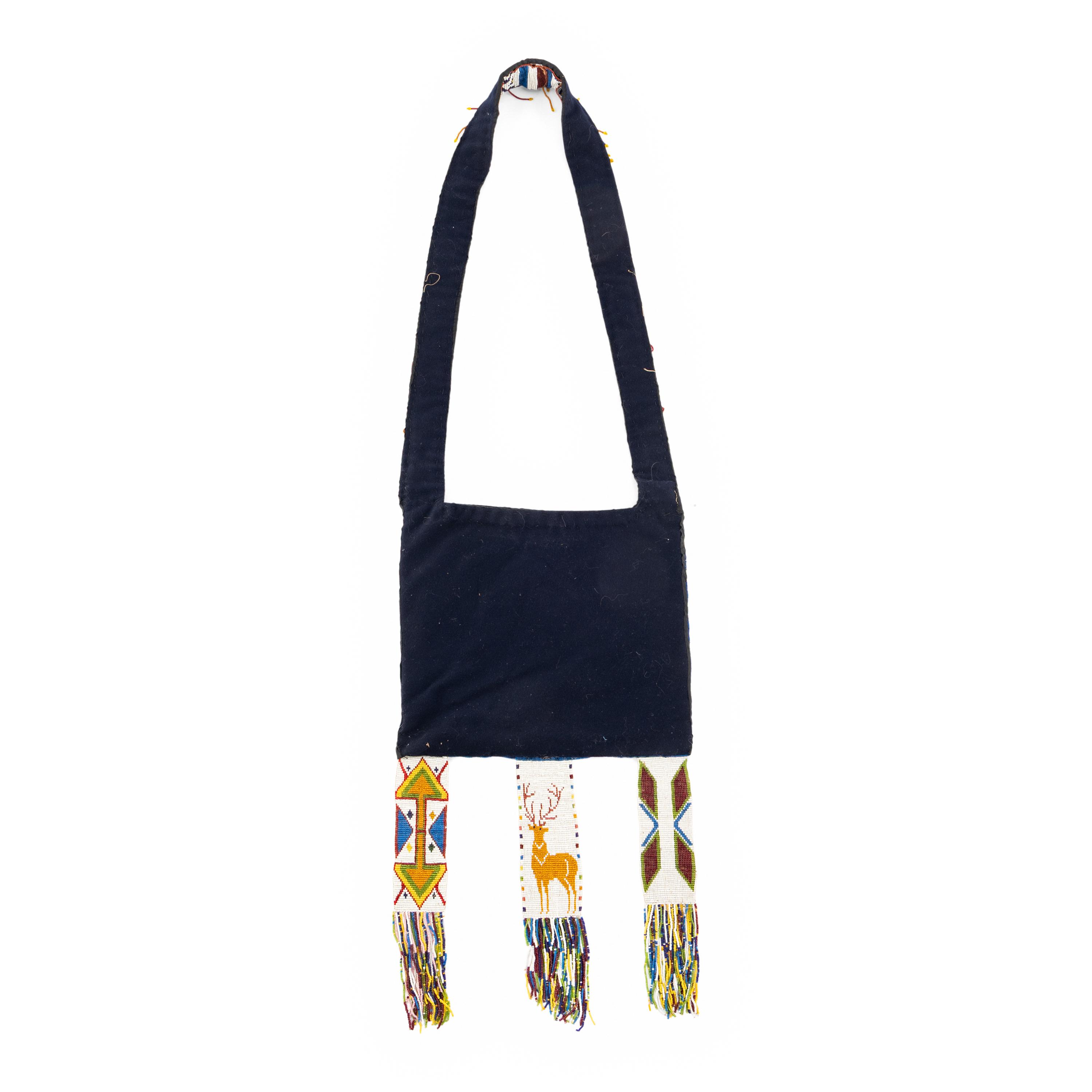 Anishinaabe Loom-Beaded Pictorial Bandolier Bag