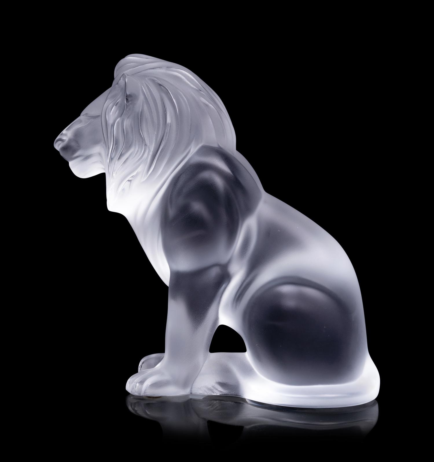 A Lalique Lion Figure