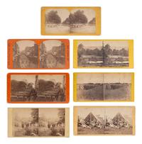[CIVIL WAR]. A group of 16 stereoviews of the 7th New York State Militia.