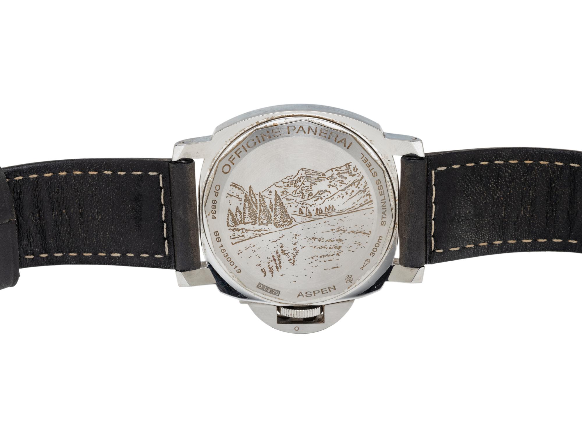 PANERAI, STAINLESS STEEL LIMITED EDITION 'LUMINOR MARINA ASPEN' WATCH