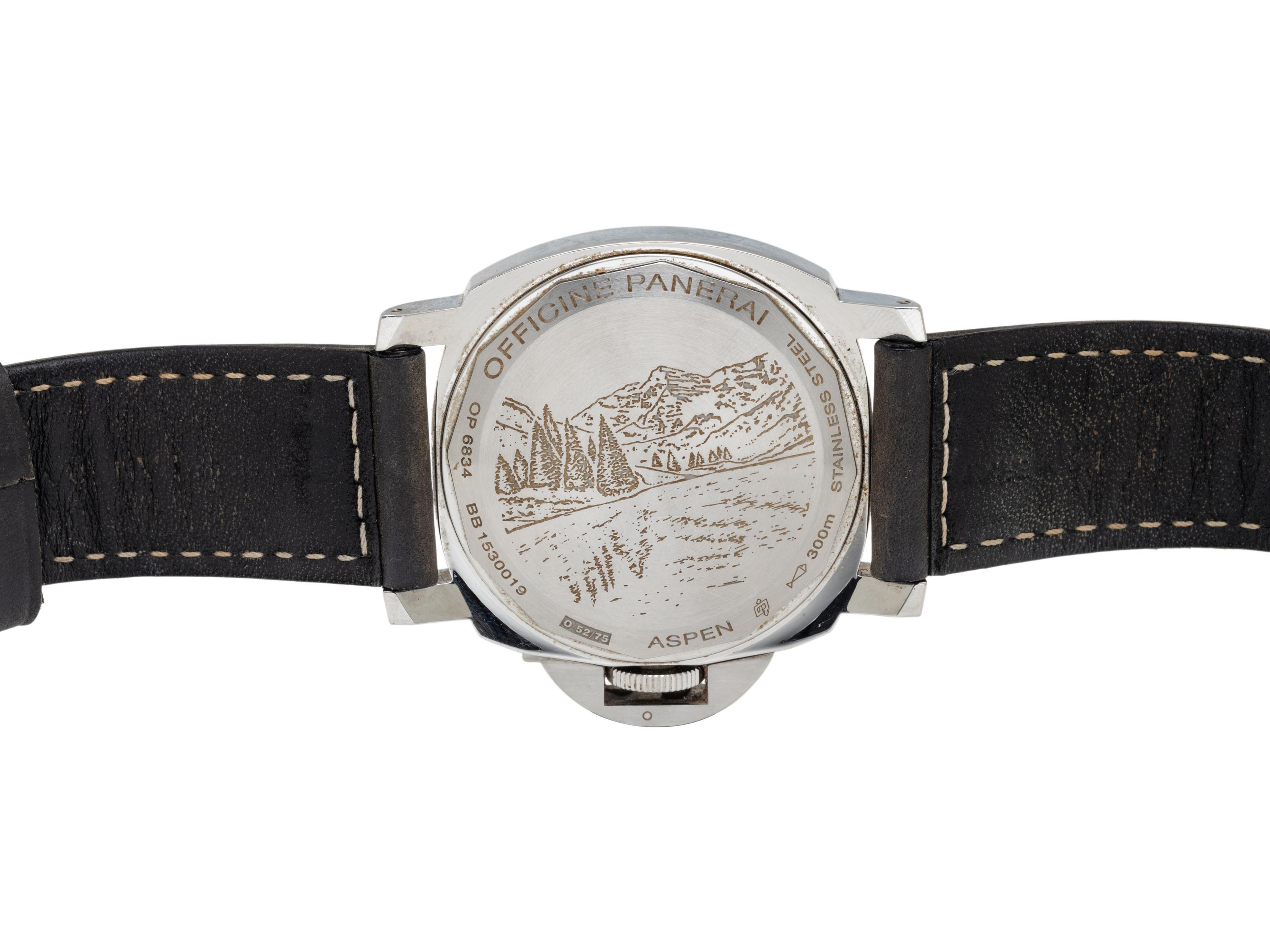 PANERAI, STAINLESS STEEL LIMITED EDITION 'LUMINOR MARINA ASPEN' WATCH