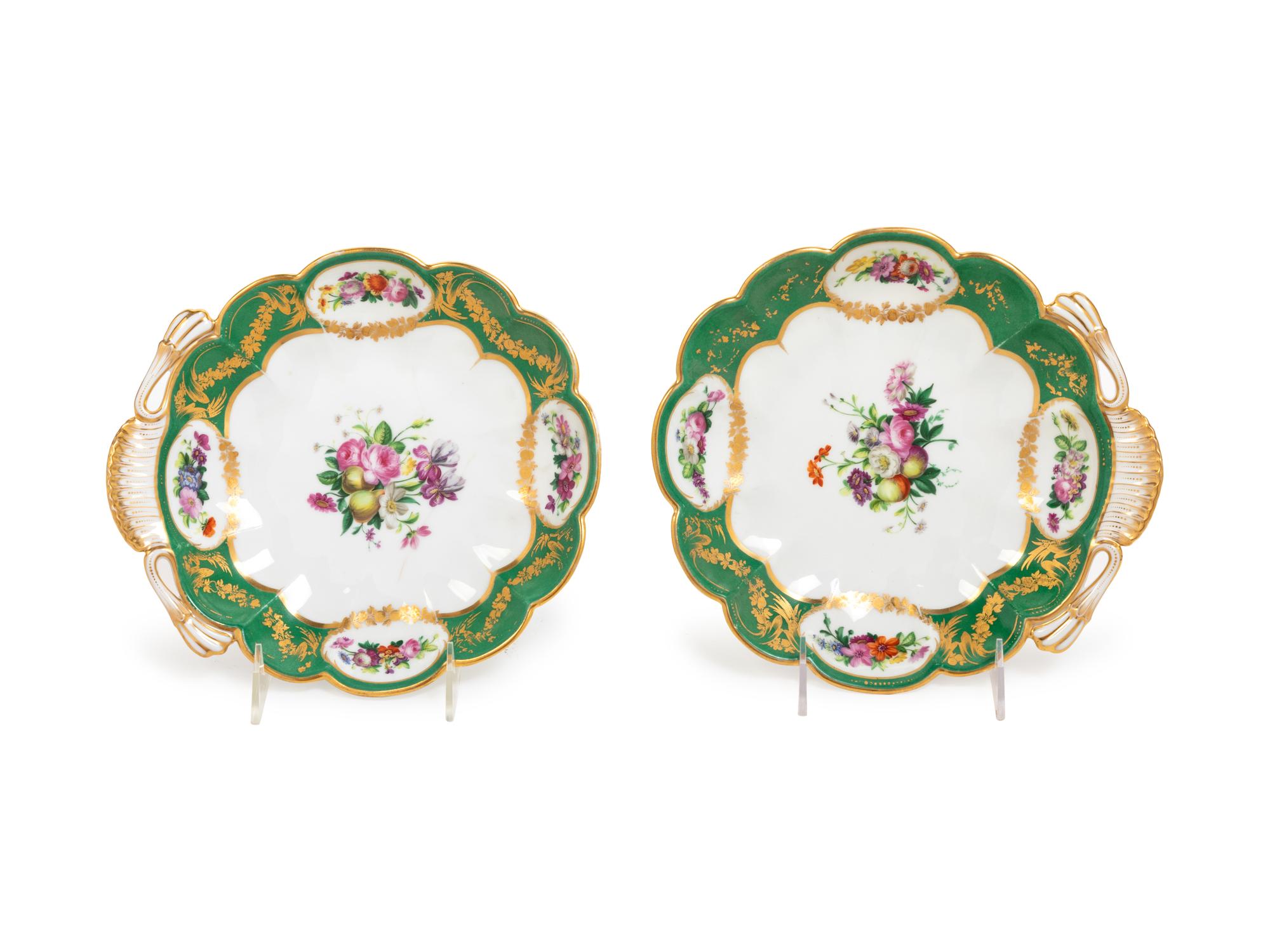 A Pair of Sevres Style Porcelain Plates
