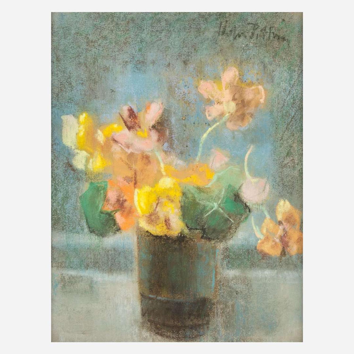 Hobson Pittman (American, 1900-1972) Study for Still Life with Flowers; together with two companions