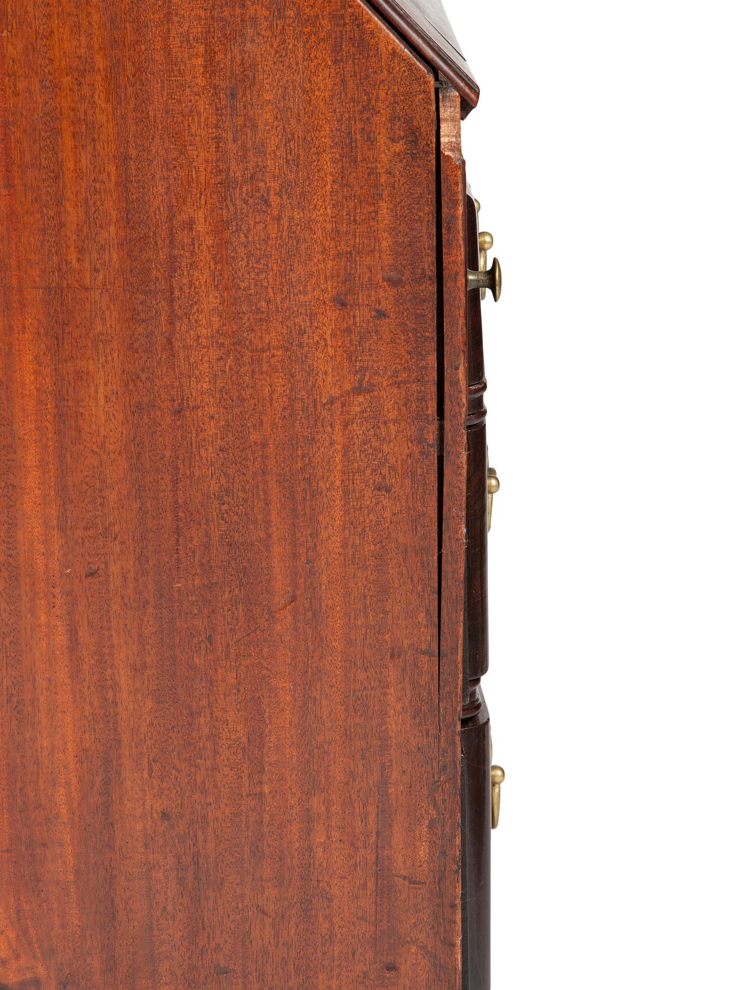 A Chippendale Shell-Carved Mahogany Block-Front Slant-Front Desk