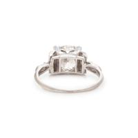 ANTIQUE, PLATINUM AND DIAMOND RING
