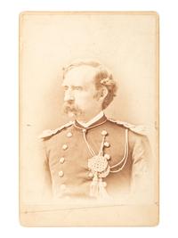George Custer [CUSTER, GEORGE ARMSTRONG (1839-1876)]. An autographed cabinet card of Custer as lieutenant colonel. From the his last sitting. [New York]: [W. R.Howell], [1876].