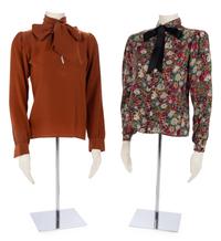Collection of Six Vintage Designer Blouses, 1970-90s