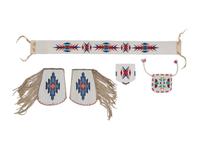 Plateau Matching Beaded Cuffs, Belt, and Belt Decorative Panels
