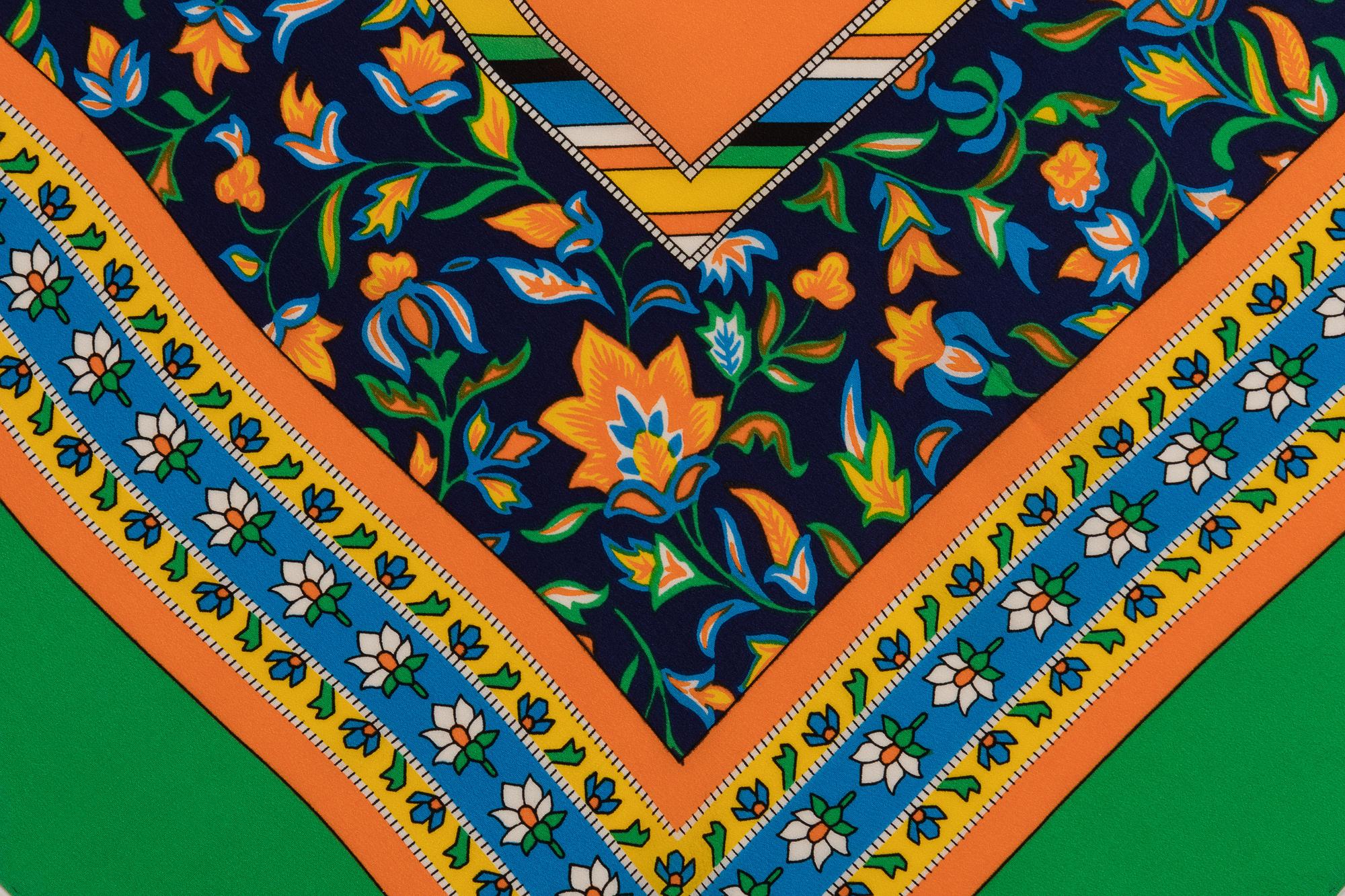Collection of Seven Designer Silk Scarves, 1970-90s