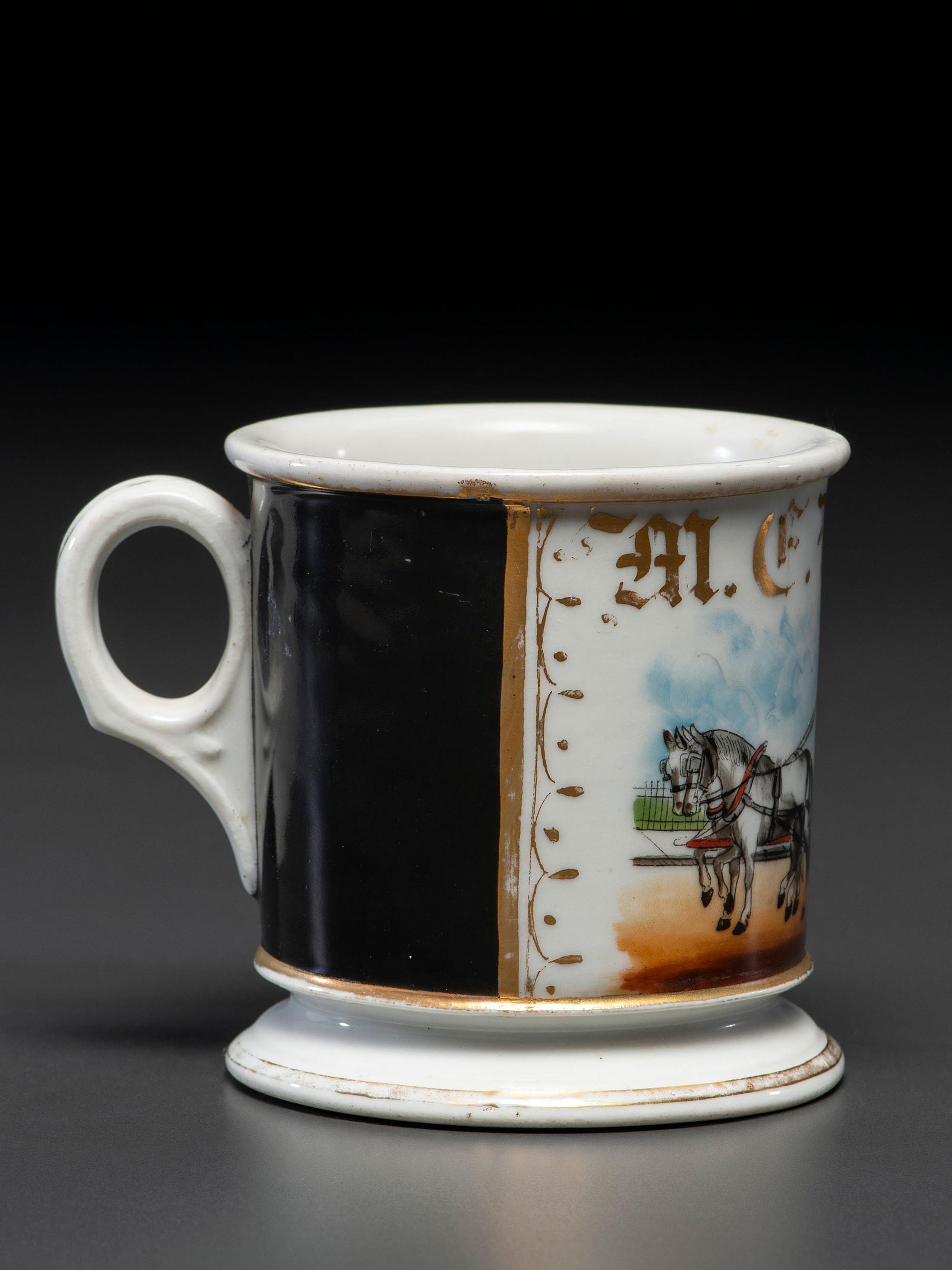 A Furniture Deliveryman's Porcelain Occupational Shaving Mug