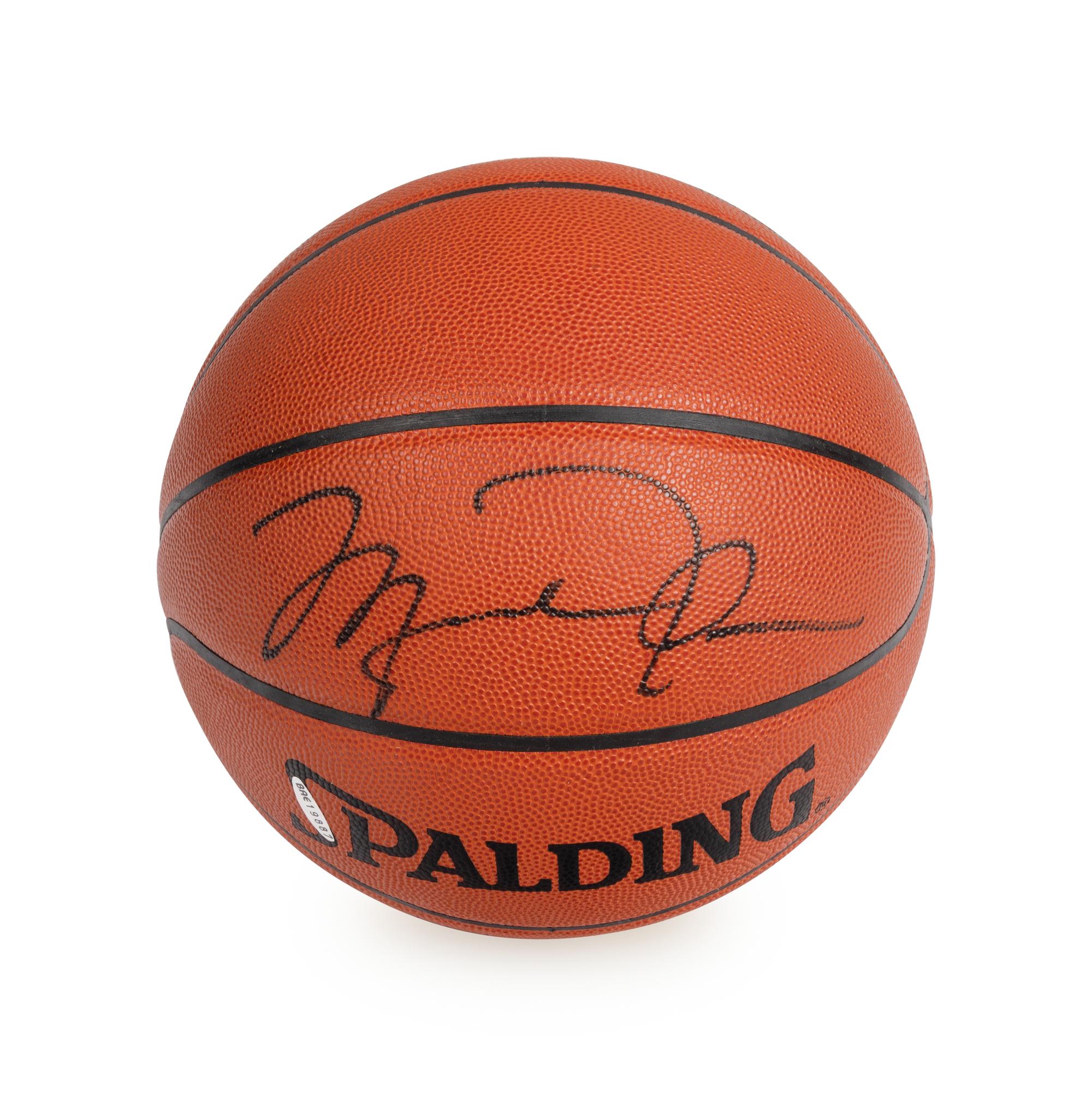 A Michael Jordan Signed Spalding Official NBA Basketball (Upper Deck Authenticated)
