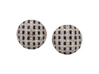 DIAMOND AND ONYX EARCLIPS