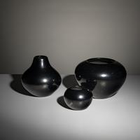 Maria Martinez (San Ildefonso, 1887-1980) — Blackware Pottery Jars 1956-1967