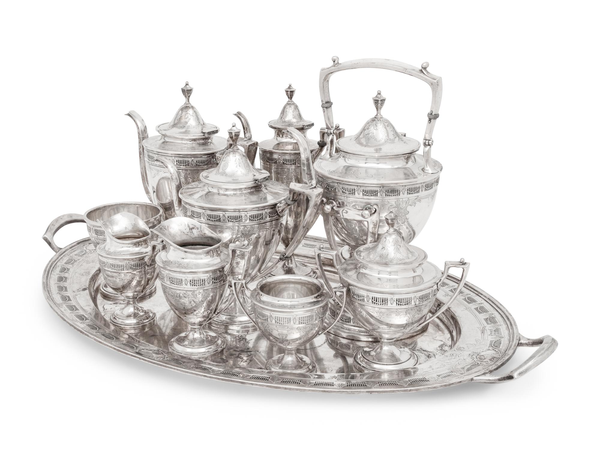 An American Silver Ten-Piece Tea and Coffee Service