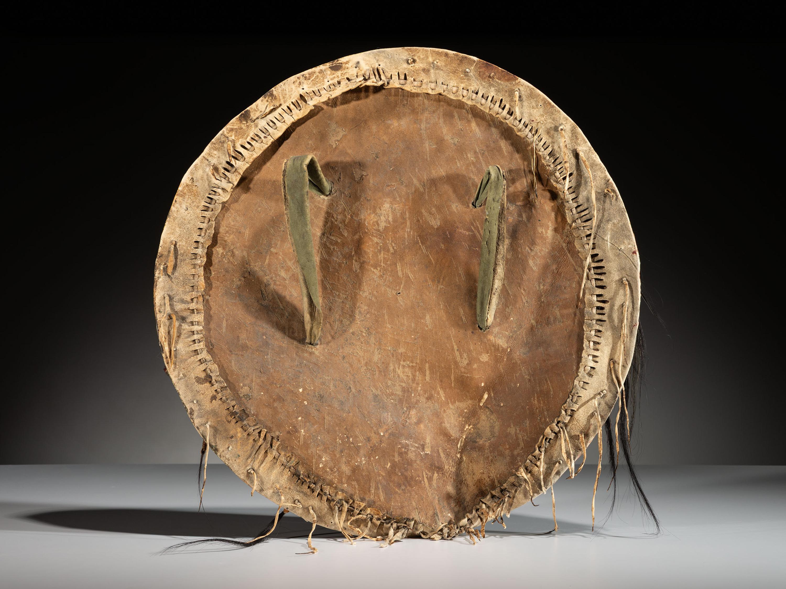 Northern Plains Painted Hide Shield Cover, with Shield