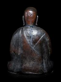 A Chinese Bronze Figure of a Monk