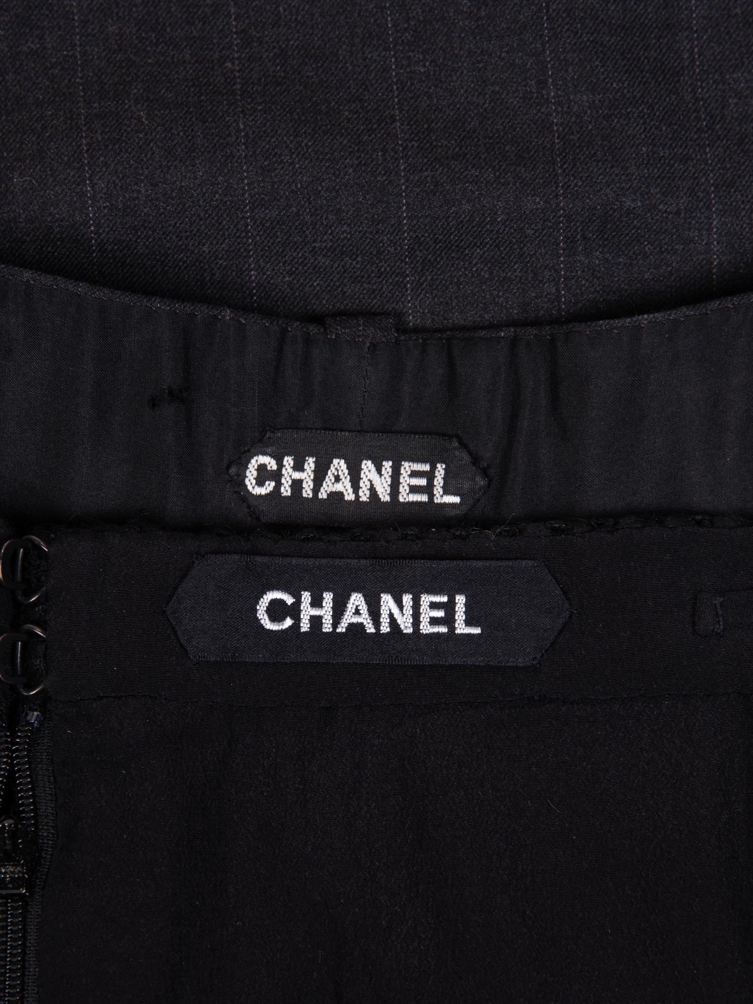 Two Chanel Haute Couture Items: One Pair of Pants, One Skirt, 1980-2000s