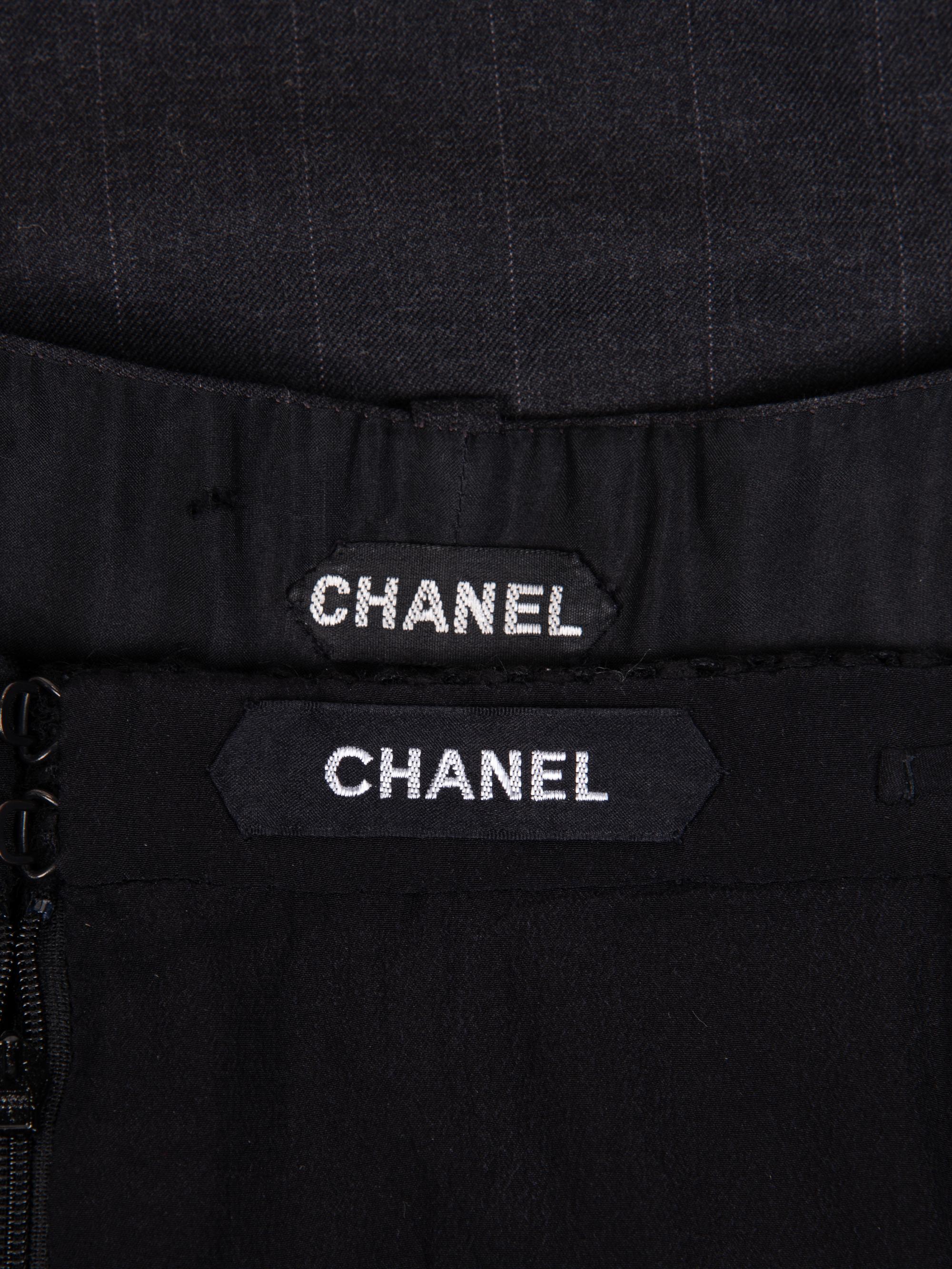 Two Chanel Haute Couture Items: One Pair of Pants, One Skirt, 1980-2000s