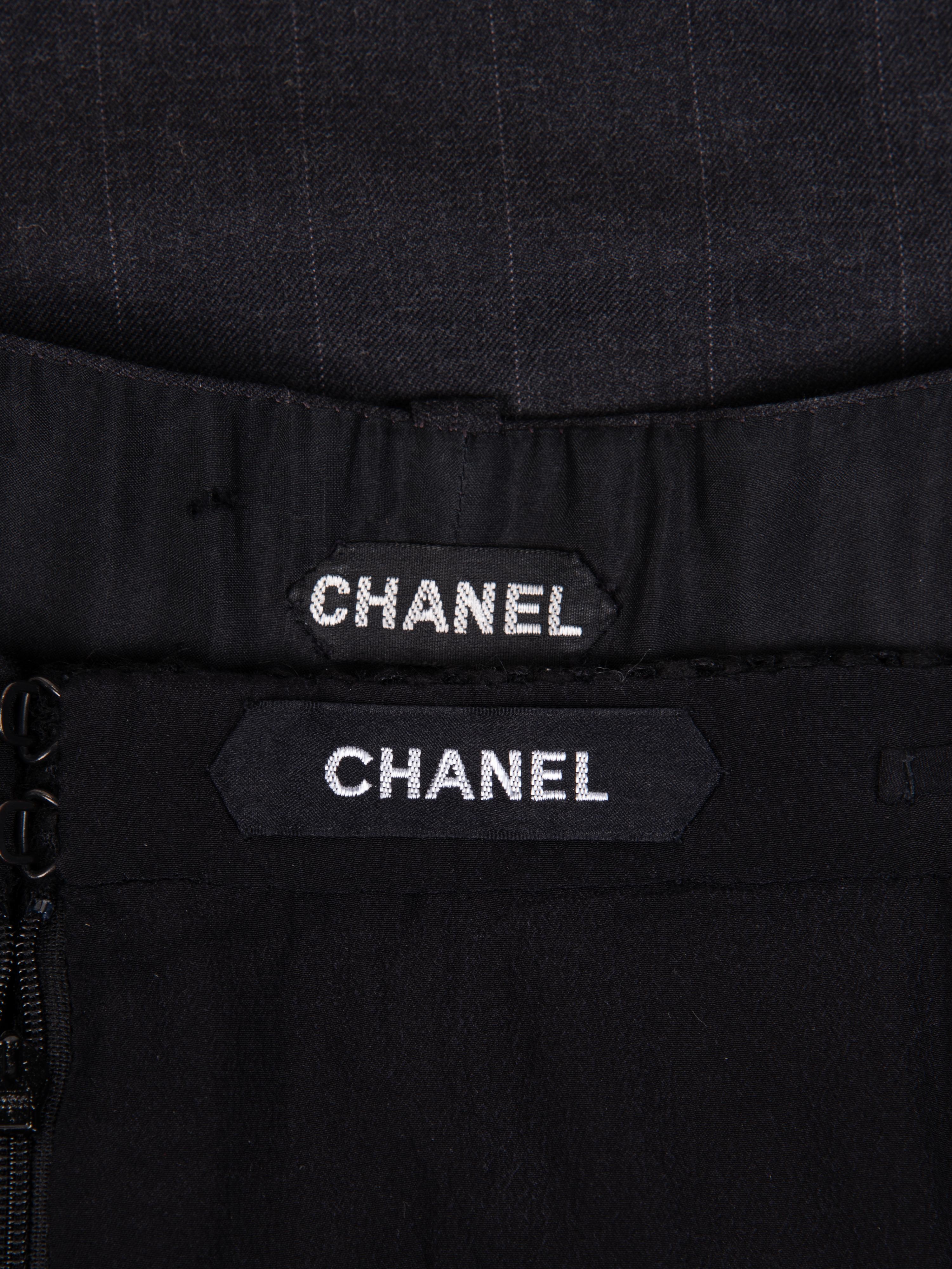 Two Chanel Haute Couture Items: One Pair of Pants, One Skirt, 1980-2000s