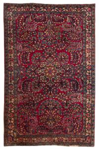 A Sarouk Wool Rug, 4 feet 11 inches x 3 feet 4 inches.