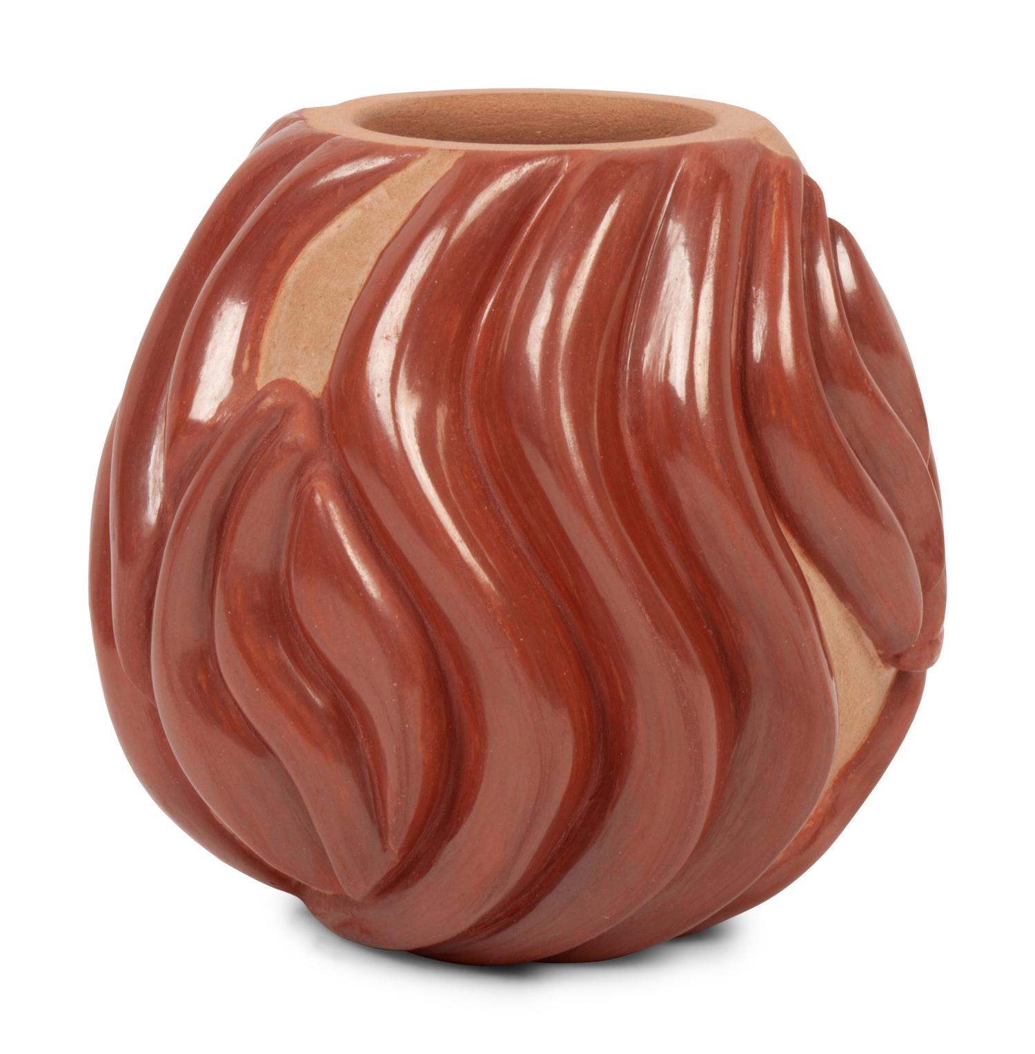 Miniature Redware Jar, with Horse