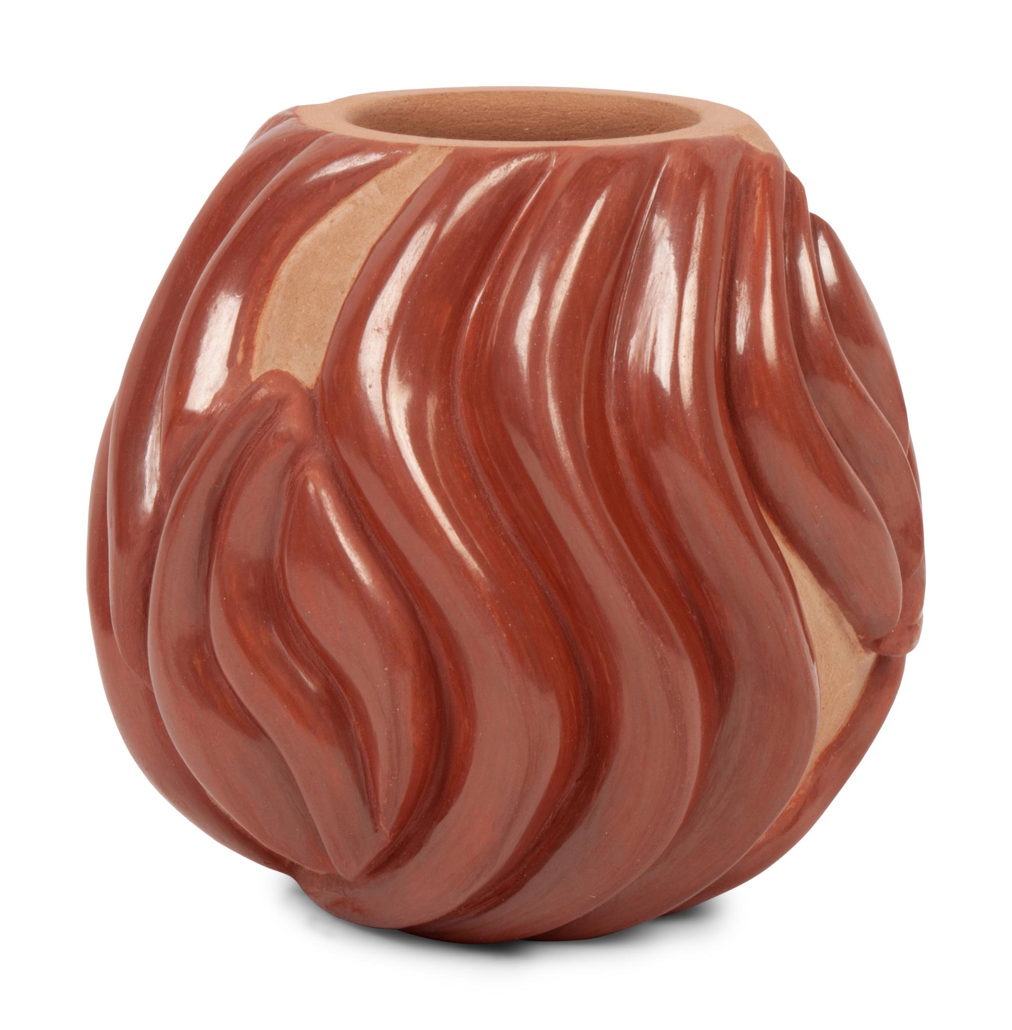Miniature Redware Jar, with Horse