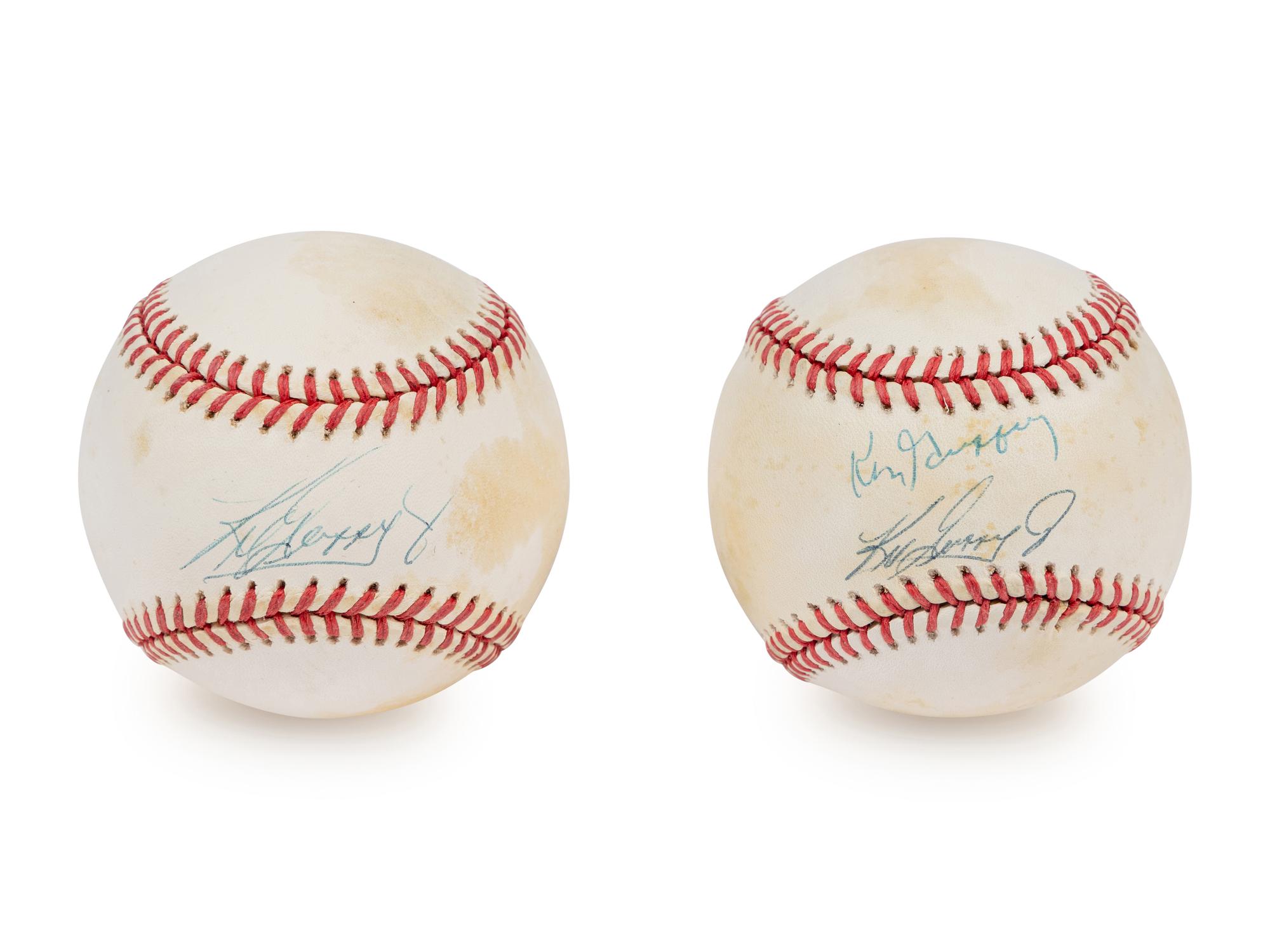 A Group of Ken Griffey Jr. and Sr. Signed Autograph Baseballs (Beckett Authentication Services Certified),