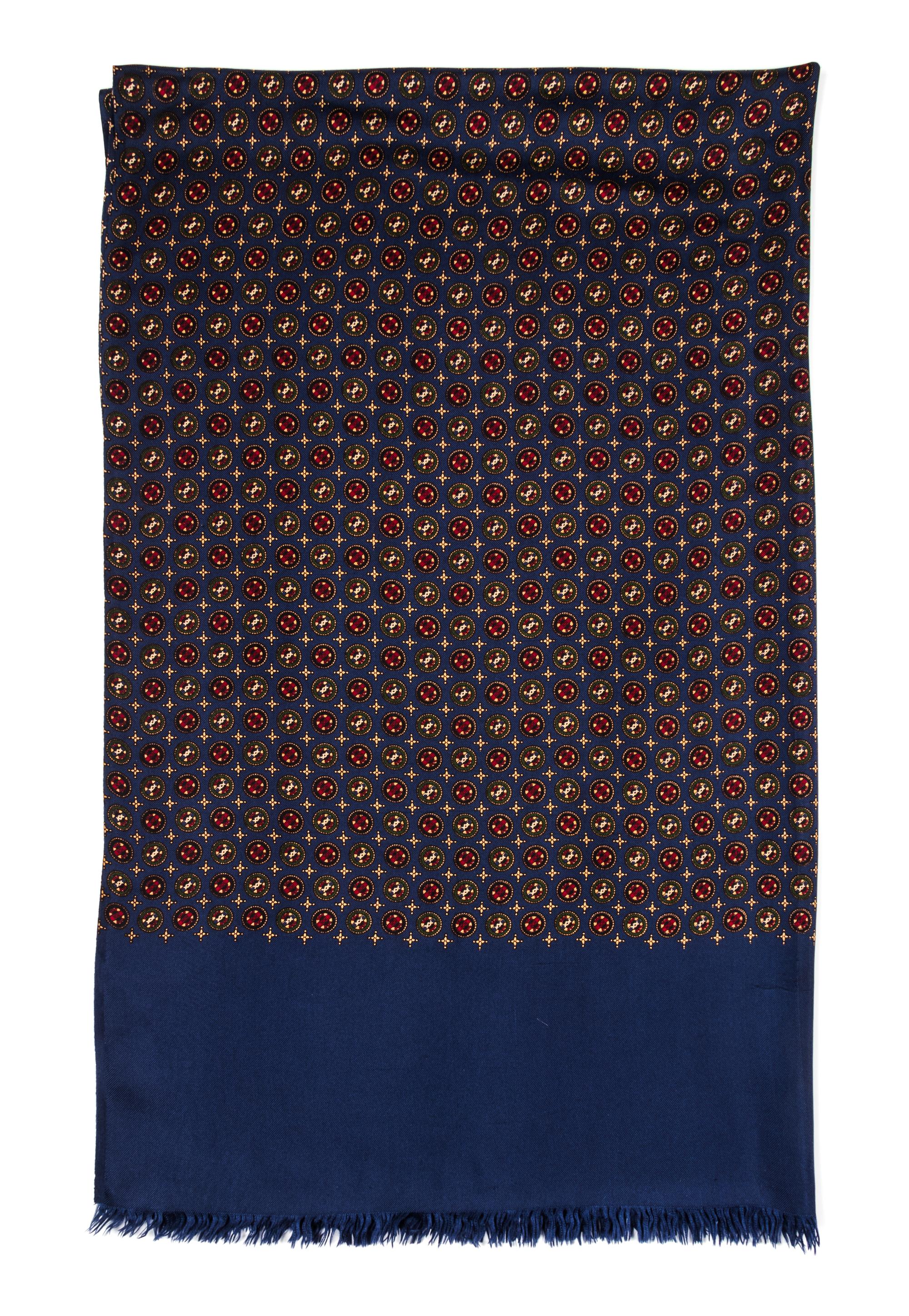 An Hermes Blue Silk Scarf, 36.5"x57.75".