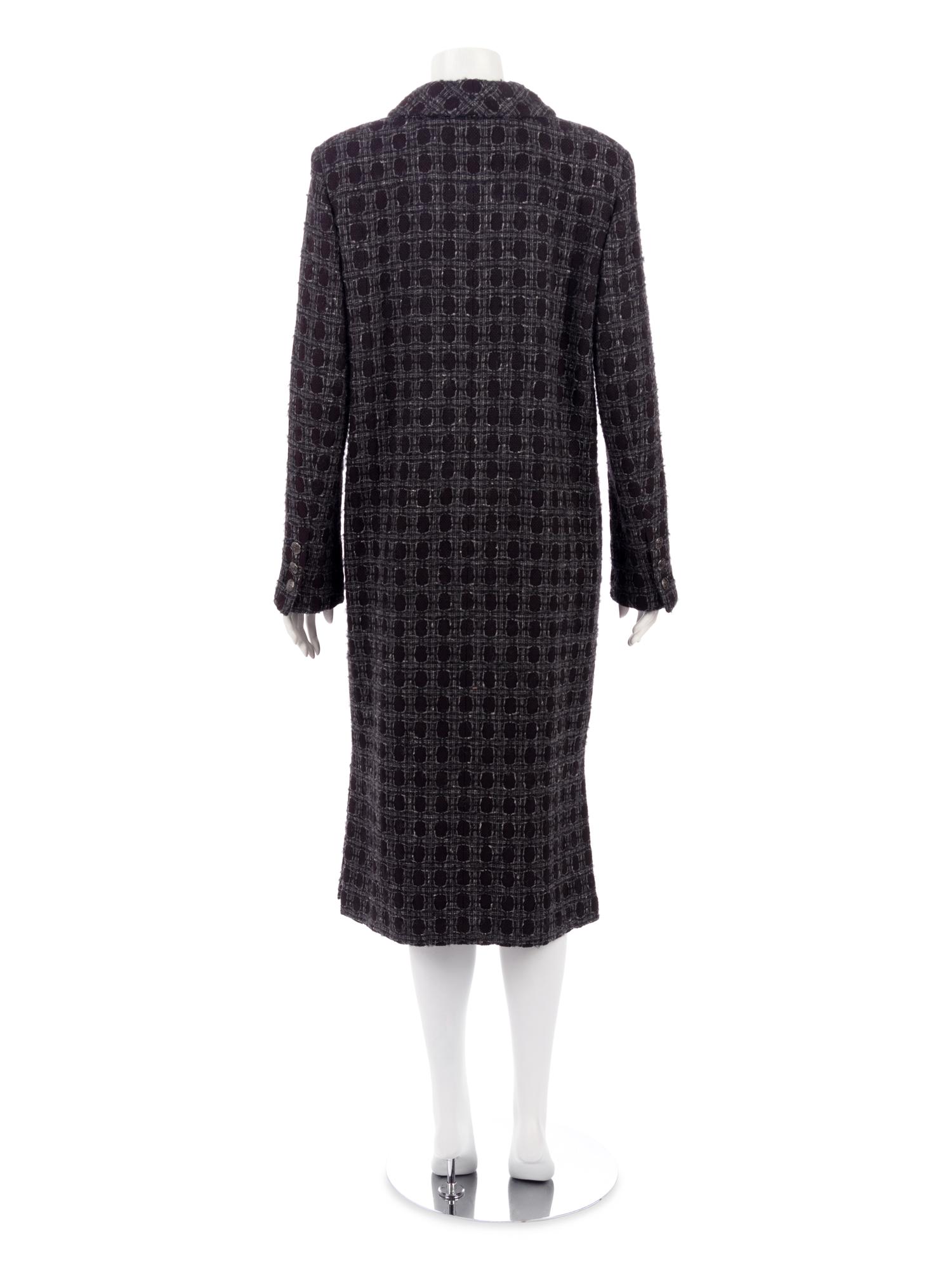 Chanel Figured Tweed Coat, Fall 2014