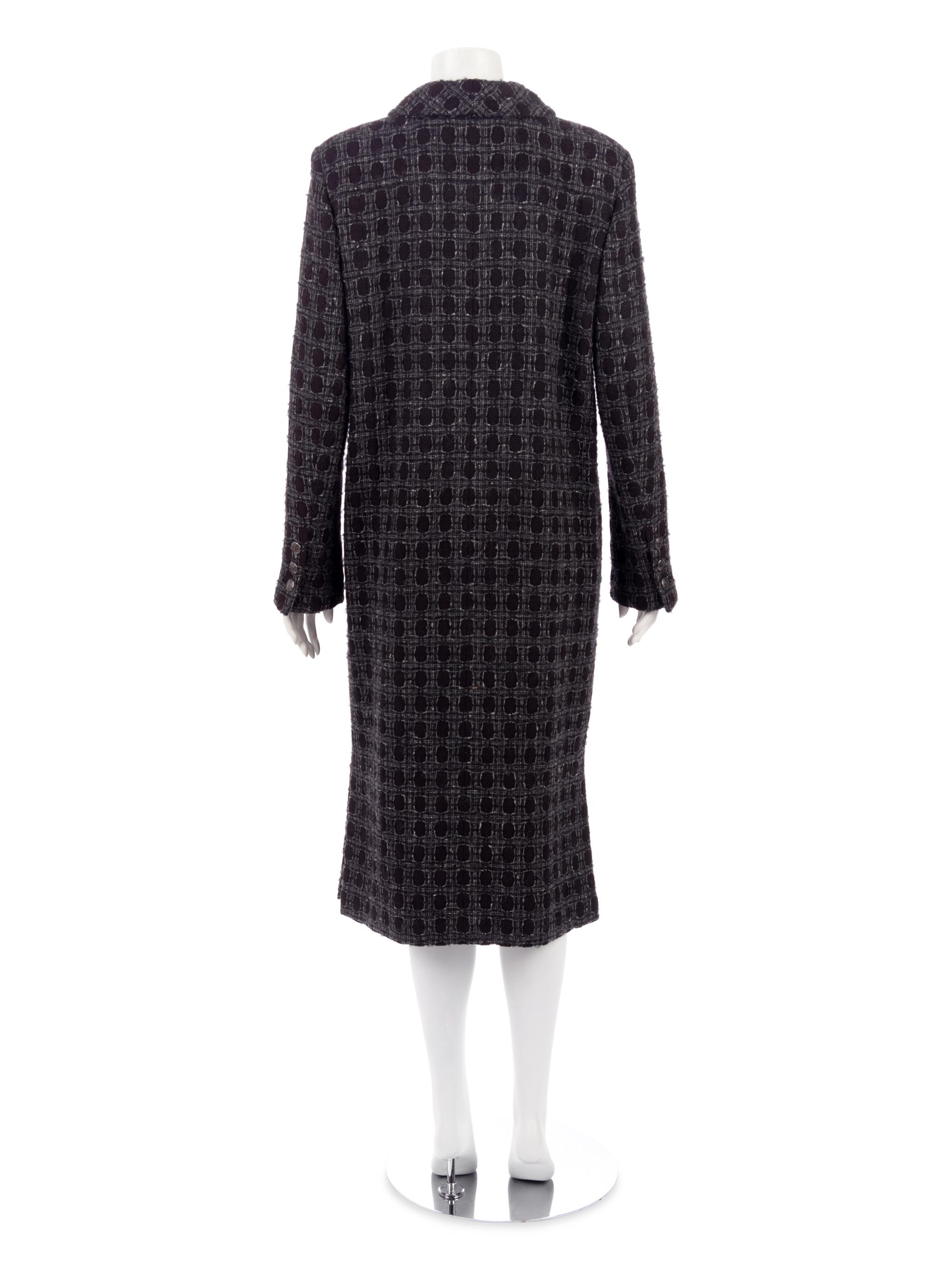 Chanel Figured Tweed Coat, Fall 2014