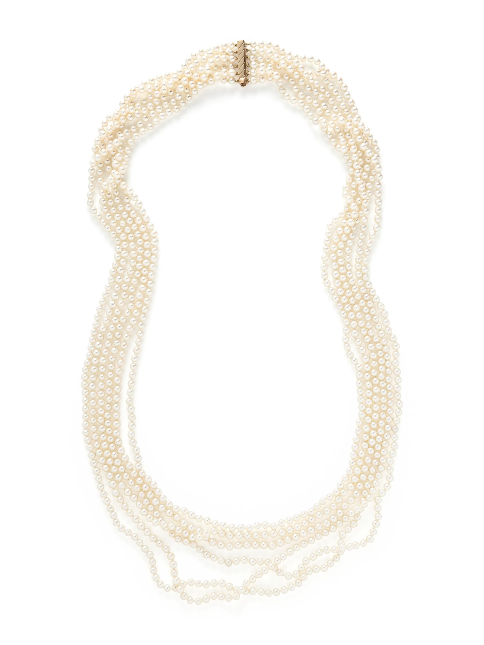 MULTI STRAND CULTURED PEARL NECKLACE
