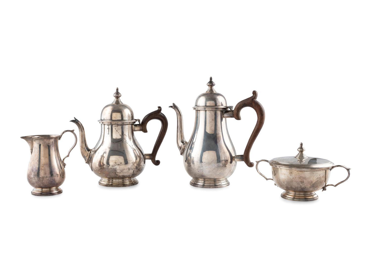 An American Four-Piece Silver Coffee & Tea Set