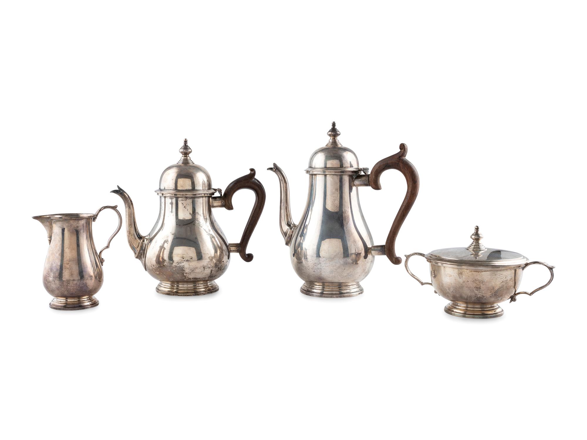 An American Four-Piece Silver Coffee & Tea Set