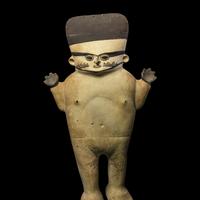 A Chancay Bichrome Cuchimilco Figure