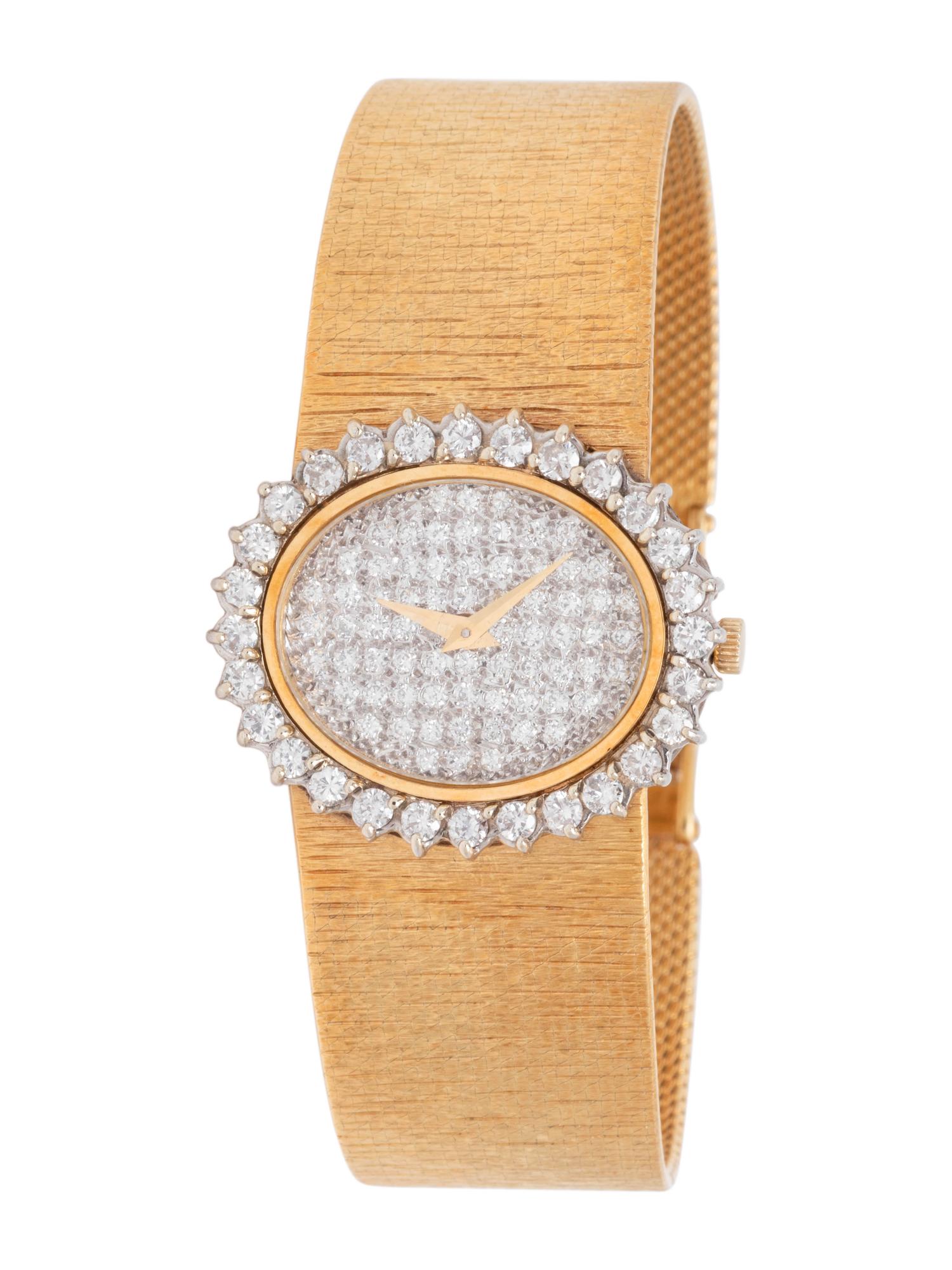 BUECHE-GIROD, 18K YELLOW GOLD AND DIAMOND WRISTWATCH