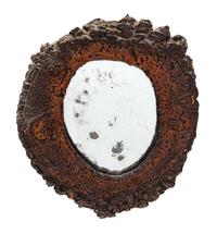 A Sho-Sugi-Ban Wood Knot Hole Mirror 14 x 12 inches. — LATE 19TH/EARLY 20TH CENTURY